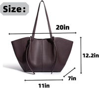 Sac fourre-tout en cuir PU pour femme, grande capacité, sac à main, sac à bandoulière tendance, rétro, décontracté, pour le travail, le bureau, le shopping, OEM ODM