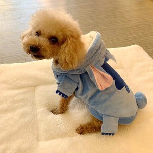 Costume de transformation pour <span class=keywords><strong>chien</strong></span> et chat en velours bleu cristal, vêtements d'hiver en coton pour animaux de compagnie, fabriqué en Chine - Product Image 4