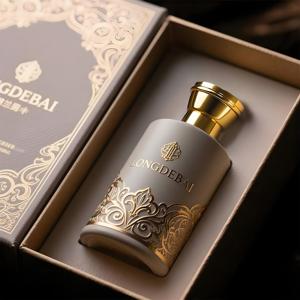 Mới Đến Vòng Nước Hoa Chai Thủy Tinh Rỗng Uốn 30Ml 50Ml 100Ml 200Ml 250Ml Chai Nước Hoa Màu Đỏ Với Vàng Zamac Cap - Product Image 4