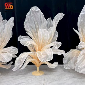 SMOOTH Luxury Customized Handmade Giant Silk Fabric Flower for Wedding <b>Table</b> <b>Decoration</b> Backdrop Event Party <b>Decoration</b> - Product Image 3