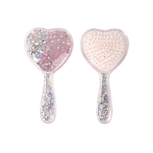 Gmagic en forma de corazón lindo sol Luna patrón cepillo de pelo conjunto rosa azul plástico peines de pelo rizado cepillos de pelo para niños - Product Image 3