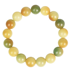 Green Mango Bodhi Root <b>Bracelet</b> 12mm White Jade Beads Unisex Everyday Wear Cultural Jewelry - Product Image 3