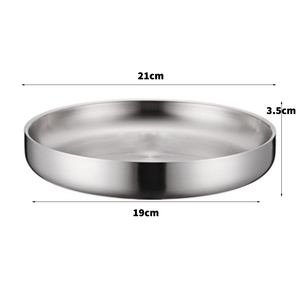 Kommerzieller und Haushaltsgeeigneter 8 Zoll Doppelwandiger Edelstahl-Servierteller für Salat, Eiscreme und Desserts - Product Image 2