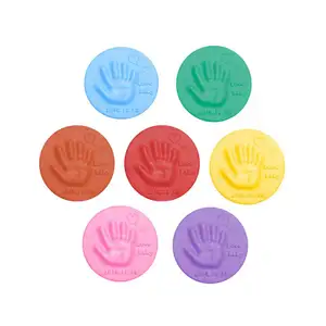 Baby pflege Luft trocknung Weicher Ton Baby Handabdruck Fußabdruck Impressum Kit Casting Eltern-Kind Hand Inkpad Finger abdruck