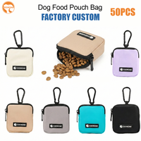 Sac de rangement portable personnalisé OEM pour friandises pour chien, accessoire de laisse, petit sac de taille pour harnais d'animal de compagnie, conteneur de collations, sac d'entraînement