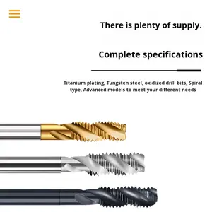 <span class=keywords><strong>Taraud</strong></span> en spirale contenant du cobalt M35 à grande vitesse M23456 robinet de machine métrique importé pour alliage d'aluminium en acier inoxydable en acier blanc - Product Image 3