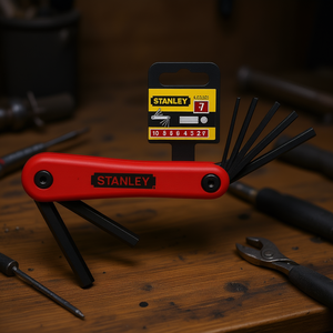 ชุดประแจหกเหลี่ยมสแตนลีย์ 7 ชิ้น ขนาดเมตริก 2.5 ถึง 10 มม. แบบพับได้ - Product Image 3