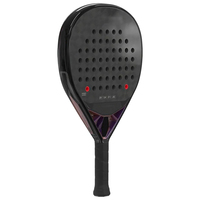 Système de poids intégré, design aérodynamique, insert en gel absorbant les chocs à gorge ouverte, 22mm 16mm, raquette de padel en fibre de carbone brute personnalisable