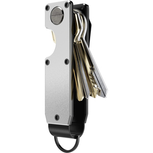 Portachiavi in Lega di Alluminio Nero Leggero e Portatile con Clip Metallica per Conservare le Chiavi - Product Image 3