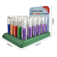 30 pièces cinq câbles de données différents compteur boîte d'affichage micro type c pour iphone à type c ensemble de câbles usb