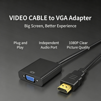 1080P Video-Audio-Konverter Adapter 3,5mm Audio-Buchse Micro-USB-Betriebene Video-Konvertierungsbox für TV Monitor Projektor