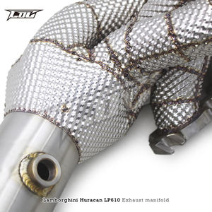 Tête de course automatique pour Lamborghini <span class=keywords><strong>Gallardo</strong></span> LP550/LP560/LP570/LP580/LP610 V10 5.2L 2010-2014 bouclier thermique 304 tuyau collecteur d'échappement - Product Image 4