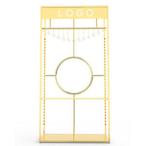 Tùy chỉnh hiện đại kim loại có thể gập lại quần áo giá vàng cửa hàng hiển thị đứng cho sản phẩm cho <span class=keywords><strong>Showcase</strong></span> - Product Image 4