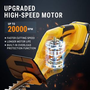 <span class=keywords><strong>Kit</strong></span> <span class=keywords><strong>de</strong></span> taille-<span class=keywords><strong>haie</strong></span> au lithium-ion sans fil léger <span class=keywords><strong>de</strong></span> 22 pouces Système <span class=keywords><strong>de</strong></span> lame 2 en 1 DIY Garden Use Residential Commercial Battery - Product Image 6