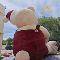 Nouvelle Mascotte Gonflable Géante Ours Noël Coloré pour Activités Publicitaires de Noël