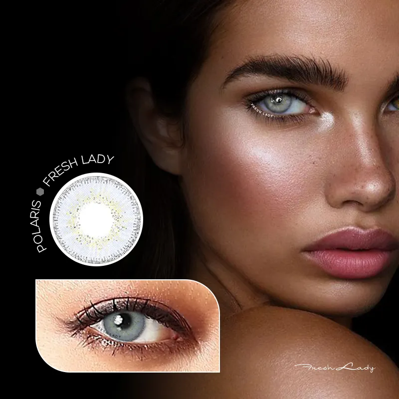 2020 Freshlady Jaarlijks Groothandel Kleur Contact Lens Zachte Polaris Gekleurde Cirkel Contactlenzen Eye