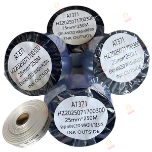 Zwarte Wasverzorging Ttr Hars Lint 40Mm * 300M Bedrukken Kledinglabel Satijn Label Zebra Tsc Thermische Transfer Linten - Product Image 3