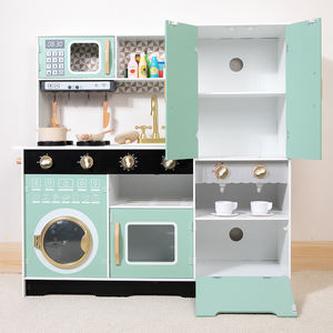 Ensemble de jouets de <span class=keywords><strong>cuisine</strong></span> miniature de <span class=keywords><strong>simulation</strong></span> pour enfants, exercices cognitifs pratiques en bois, fabrication directe d'usine Qiaike - Product Image 3