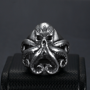 Vendita calda anello con teschio di polpo gioielli anelli da marinaio 316L in acciaio inox per gli uomini su misura per le donne anello di fidanzamento pirata Party - Product Image 5