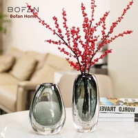 Bofan Luxuriöse Raffinierte Bubble-Glas-Vase Ornament Moderne Blumenarrangements Wohnzimmer Esstisch TV-Schrank Dekoration