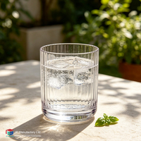 Verres à whisky et à vin modernes sans pied, incassables, en Tritan PC transparent, avec base lourde