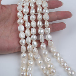 คุณภาพสูง10-11มม. ไข่มุกไข่มุกบาร็อคสีขาวไข่มุกน้ำจืดสำหรับทำเครื่องหมายเครื่องประดับ18ซม. - Product Image 4