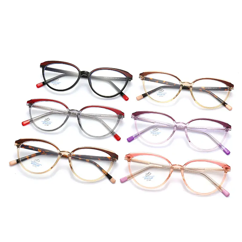Venta al por mayor de gafas de ojo de gato con bloqueo de luz azul TR90, monturas de gafas, monturas ópticas