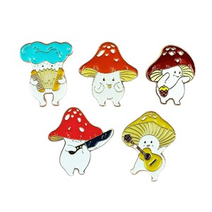 Custom Knife Guitar Strawberry Strawberry Mushroom Enamel <b>Pin</b> Alloy Metal Brooch Cute Nature <b>Backpack</b> Hat Decor Student Gift - Product Image 1