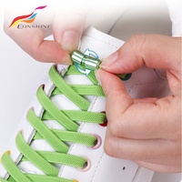 Vente chaude Funky Auto Laze Lock Lacets Élastique Stretch Plat Paresseux Sans Cravate Capsule Boucle Lacets