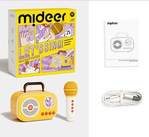 Ensemble de microphones portables miniatures sans fil en plastique pour enfants, jouets musicaux pour la performance et le chant - Product Image 3