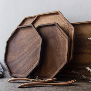 סיטונאי עץ צ 'קיה סיטונאי צלחת סגנון כפרי הגשה למגש למגש לקינוח פירות מזון עבור מלונות 100 יח moq - Product Image 2