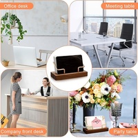 Porte-cartes de visite en bois 2 pièces pour bureau Fashion Design Desktop Business Card Manager