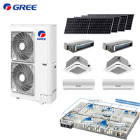 Climatiseur solaire industriel à onduleur GREE R410A 3-10HP 8-28KW VRF, avec composants DC et pompe, pour montage au plafond, cassette et conduit