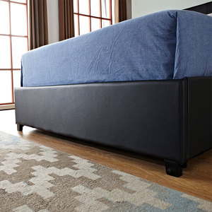 Ottoman Cheap Price Double or <strong>Single</strong> <strong>Bed</strong> Modern Style Simple Designs <strong>Black</strong> Colour Pu Leather <strong>Bed</strong> with Storage - Product Image 5