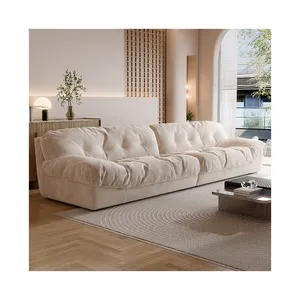 High Quality Home Luxury Italian Modern Design Manufacturer Direct Sale Minimalist Style Brushed Fabric Living Room Sofas