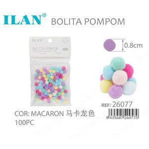 Il Bolita Pompom 0.8cm Colore Macaron 100 Pezzi Decorazione Artigianale - Product Image 3