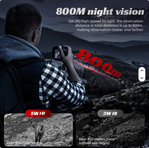 Caméra de vision nocturne monoculaire avec écran de <span class=keywords><strong>2</strong></span> pouces, télescope numérique portable 10X, jour et nuit, 7 niveaux de luminosité - Product Image 5