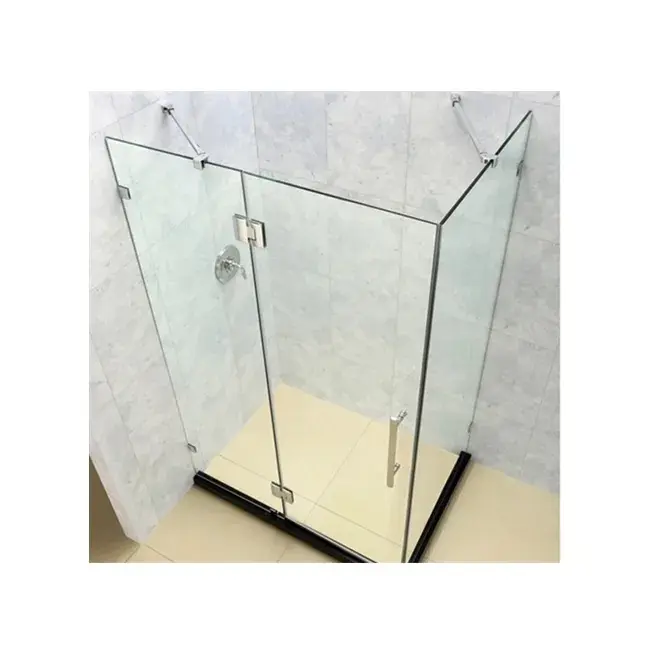 Modern 10mm Glass Door Hotel Interior Shower Screen Bathroom Mini Shower Door Enclosure Small Glass Shower Door With Handle