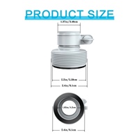 Conector Adaptador para Manguera de Piscina Tipo B para Piscinas Intex, Adaptador de 1.25 a 1.5 Pulgadas