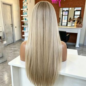 Parrucche in <span class=keywords><strong>Capelli</strong></span> Umani <span class=keywords><strong>Biondo</strong></span> <span class=keywords><strong>Cenere</strong></span> 13x4 HD Lace Front con Onde Morbide e Lisci, Pre-Piumate, Senza Colla, in <span class=keywords><strong>Capelli</strong></span> Vergini per Donne Nere - Product Image 3