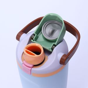 Vaso Térmico Portátil de 30oz para Frutas, Deportes al Aire Libre, con Aislamiento al Vacío, Tapa Abatible, Doble Boca, Botella de Agua de Acero Inoxidable - Product Image 2