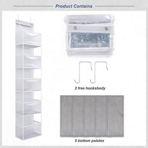 Clear <b>Plastic</b> <b>Pocket</b> for Storage Cosmetics Stationery Sundries 5 Large Capacity Hanging Organizer - Product Image 5