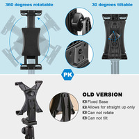 Support de trépied à vis rotative à double traction pour tablette 14 supports de téléphone portable