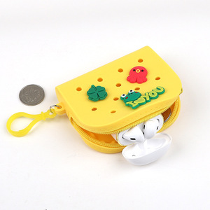 Portable Silicone Small Items Storage Bag Zipper Closure Candy <b>Square</b> Coin Purse Bank Card Earphones <b>Key</b> Lipstick Organizer - Product Image 3