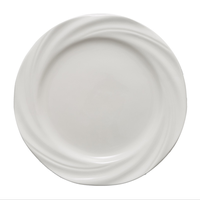 Besta Blanc Logo personnalisé Design Restaurant Vaisselle en porcelaine Ensemble d'assiettes plates pour hôtel