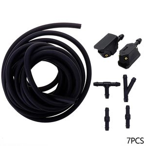 Boquilla de limpiaparabrisas frontal, tubo de válvula de retención Ajustable de 4 vías, manguera de tubo de 2m, pieza recta, 7 Uds. Por juego - Product Image 3