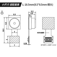 Módulo de cámara de enfoque fijo con sensor MIPI DVP de 5MP OV5647 para placa Raspberry Pi V2