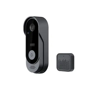 Sonnette de porte intelligente Tuya caméra sans fil interphone 2 voies caméra de sonnette de porte Wifi vidéo sonnette avec stockage permanent en nuage gratuit