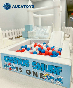Parco Giochi Portatile Mini per Bambini e Neonati, Area Gioco Morbida in PVC e Legno per Uso Commerciale, Alta Capacità, per Compleanni - Product Image 3