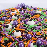 Promotion Halloween : 500g de vermicelles sucrés pour décorer les yeux – Idéal pour les citrouilles effrayantes et les pâtisseries – Excellent rapport qualité-prix en vrac